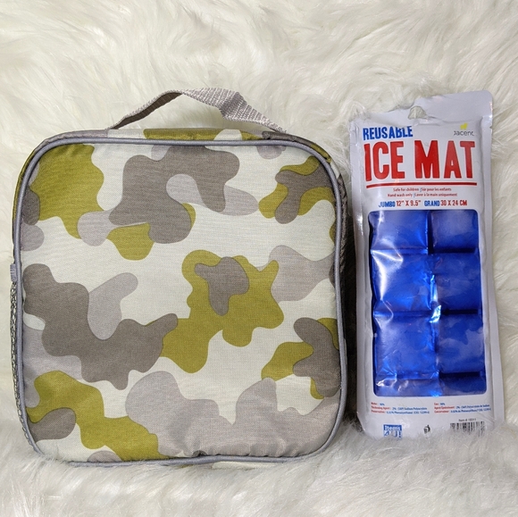 NWT Camo Lunch Bag W/ Ice Mat - Picture 2 of 10